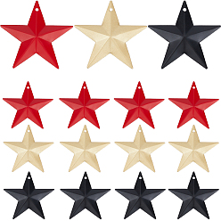 (52) Непрозрачная лаванда 30 шт 3 цвета железные подвески, звезда очарование, разноцветные, 45x47x3 мм, отверстие : 1 мм, 10 шт / цвет