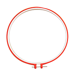 Random Color Adjustable Plastic Embroidery Hoops, Embroidery Circle Cross Stitch Hoops, for Sewing, Needlework and DIY Embroidery Project, Random Color, 165mm