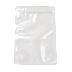 Прозрачный Пищевые прозрачные пластиковые пакеты для домашних животных с застежкой-молнией, закрывающиеся сумки, прямоугольные, прозрачные, 22x15x0.016 см, односторонняя толщина: 3.1 мил(0.08мм)