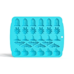 Темно-Голубой Силиконовые формы, для крепких напитков, коктейли, газировка, кофе, формы для изготовления ледяных шариков легко снимаются, Хэллоуин, глубокое синее небо, 218x164x20 мм