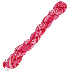 Темно-Розовый 1 моток 6 полиэстеровых ниток для вышивания, нитки для вышивки крестом, сегмент окрашенный, темно-розовыми, 0.5 мм, о 1.2 м / прядь, 135 нити/моток