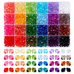 (52) Непрозрачная лаванда 960~1080 шт 24 цвета прозрачные акриловые бусины, двухконусные, разноцветные, 8x7.5 мм, отверстие : 2 мм, 40~45 шт / цвет