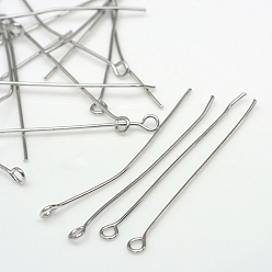 Платина Железный штифт, без кадмия, без никеля и без свинца, платина, 50x0.7 мм, Отверстие : 2 мм , около 2100 шт / 500 г