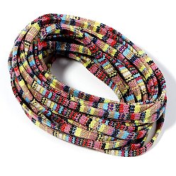 Colorful Ethnic Style Cotton Thread, DIY Jewelry Accessories, Colorful, 5mm, about 5.03 Yards(4.6m)/Set