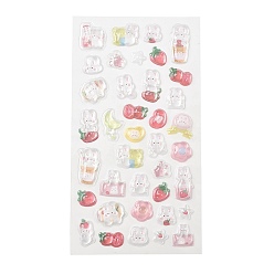 Colorful Plastic 3D Puffy Stickers, Cartoon Stickers, with Epoxy Resin Picture inside, Colorful, 21x9.5x6mm, Pattern: 10.5~31x11~23.5mm