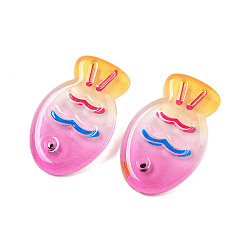 Фиолетовый Летние заколки для волос из смолы аллигатора в форме рыбки, аксессуары для волос для девочек, фиолетовые, 23.5x38x12.5 мм