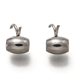 Нержавеющая Сталь Цвет Не тускнеет 304 дужки из нержавеющей стали, петля под залог, овальные, цвет нержавеющей стали, 7x5x4 мм, отверстие : 2 мм