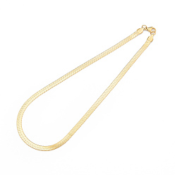 Golden 304 Stainless Steel Herringbone Chains Necklace for Men, Golden, 15.75 inch(40cm), Wide: 5mm