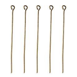 Античная Бронза Железный штифт, без кадмия, без никеля и без свинца, античная бронза, 50x0.7 мм, Отверстие : 2 мм , около 4200 шт / 1000 г