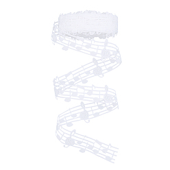 Белый Полые кружева тиснением ленты ленты поделки швейные украшения свадебные аксессуары, музыка к сведению, белые, 30 мм, 10 дворе / пачка