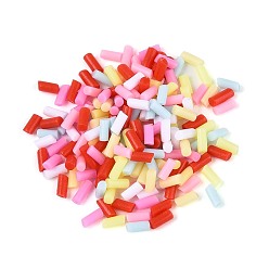 (52) Непрозрачная лаванда Ручной полимерной глины ногтей декоративные аксессуары, колонка, разноцветные, 1~12x0.5~2.5 мм, Около 100000 шт / 1000 г