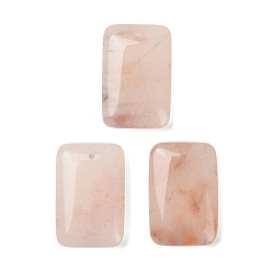 Golden Silk Jade Подвески из натурального синьцзянского золотого шелка и нефрита, прямоугольник амулеты, 30~30.5x20~20.5x8.5~9 мм, отверстие : 1.2 мм