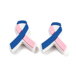 Разноцветный Силиконовые бусины, изготовление ожерелий diy, лента, красочный, 27x22x7 мм, отверстие : 2 мм