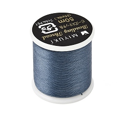 Marine Blue MIYUKI Nylon Beading Thread for Seed Beads, Flat, Marine Blue, 0.15x0.1mm, about 54.68 Yards(50m)/Roll