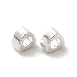 Посеребрённый Латунные бусины, без кадмия и без свинца, треугольные, 925 серебро покрытием, 3x3x1.5 мм, отверстие : 1 мм