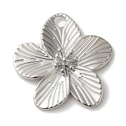 Платина Стойки обшивки латунные подвески, без кадмия и без свинца, долговечный, цветок, платина, 28x28x3 мм, отверстие : 3 мм