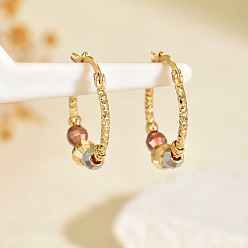 Круглые Латунные серьги обруча, реальный 18 k позолоченный, круглые, 20x25 мм