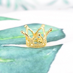 Золотой Основания для дисплея в форме хрустального шара из мини-сплава с короной в форме сердца, подставка для хрустального шара, золотые, 30x16 мм