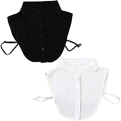 (52) Непрозрачная лаванда 2 шт. 2 цвета съемная полиэстеровая рубашка женская с накладным воротником, отделка горловины своими руками аксессуары для одежды, разноцветные, 325x350x5 мм, 1 шт / цвет