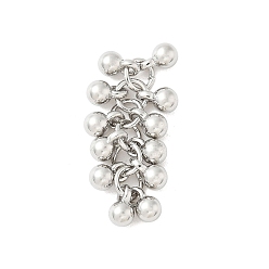 Платина Подвески из бисера ccb, винограды, с железными опановыми кольцами, платина, 28 мм, отверстие : 3.2 мм