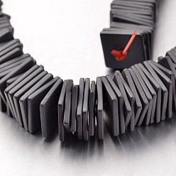 Естественный Цвет Немагнитные нити шарик синтетический гематит, матовые, квадратные бусины хейши, тонкие кусочки бусинок, первоначальный цвет, 8x8x1 мм, отверстие : 1 мм, около 390 шт / нитка, 15.7 дюйм