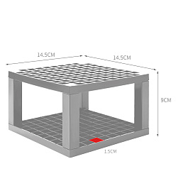 Светло-серый Пластиковый держатель для кистей для каллиграфии, подставка для чернильной кисти, для любителей китайской каллиграфии, светло-серый, 14.5x14.5x9 см
