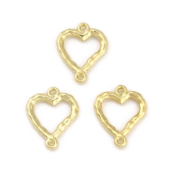 Сердце Подвески-соединители из цинкового сплава, золотой свет, сердце, 16.5x12.5x1.5 мм, отверстие : 1.2 мм