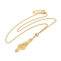 Золотой Изготовление ожерелья из латуни в стиле макраме для изготовления самородков из драгоценных камней, с застежками-карабинами и силиконовыми бусинами., долговечный, без кадмия и без свинца, золотые, 17.13 дюйм (43.5 см)