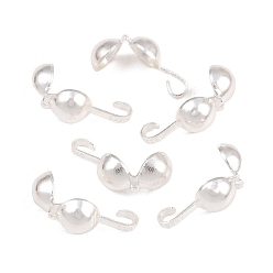 Серебро 925 шарики из стерлингового серебра, Калотте заканчивается, круглые, серебряные, 11.5x5 мм, отверстия: 0.8 мм / 1.8 мм