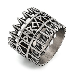 Crown 304 Edelstahlring, Krone, 18 mm, Innendurchmesser: 19 mm