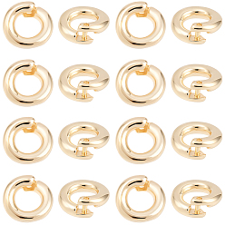 Настоящее золото 14K 20 шт. Латунные открытые прыжковые кольца, круглые стопорные соединительные кольца, реальный 14 k позолоченный, 5.5x2.5 мм, внутренний диаметр: 2.5 мм