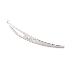 Platinum Iron Dreadlocks lnterlock Needle Tool, Sisterlock Crochet Tool, Platinum, 67x7x1.5mm, Hole: 3.5x27.5mm