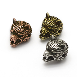 (52) Непрозрачная лаванда Латунные микро проложить класса AAA кубического циркония бусы, без кадмия, без никеля и без свинца, волк, разноцветные, 11x11x14.5 мм, отверстие : 2 мм