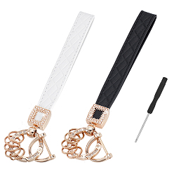 Золотой 2 наборы 2 цветные сплавы с брелоками из искусственной кожи, золотые, 195 мм, 1 набор / цвет