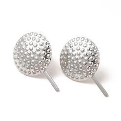 Stainless Steel Color Non-Tarnish 304 Stainless Steel Lollipop Stud Earrings for Women, Stainless Steel Color, 27x17mm, Pin: 0.8mm
