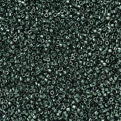 (DB0458) Galvanized Dark Teal Green MIYUKI Delica Beads, Cylinder, Japanese Seed Beads, 11/0, (DB0458) Galvanized Dark Teal Green, 1.3x1.6mm, Hole: 0.8mm, about 2000pcs/bottle, 10g/bottle