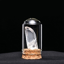 Хрусталь Украшения из необработанных натуральных кристаллов кварца, Стеклянные и деревянные колокольчики, образцы минералов, статуи для домашнего настольного украшения по фэн-шуй, 55x35 мм