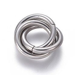 Нержавеющая Сталь Цвет Устойчивы к потускнению 304 соединительные кольца из нержавеющей стали, кольцо блокировки, для ожерелья делает, цвет нержавеющей стали, 18.5x15x3 мм, Кольцо: 13.5x2 mm, внутренний диаметр: 9.5 мм
