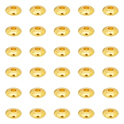 Golden Brass Spacer Beads, Rondelle, Golden, 5x2mm, Hole: 1.5~2mm, 300pcs