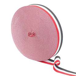 Разноцветный Плоские полосатые ленты из полиэстера в крупный рубчик, швейные принадлежности для одежды, красочный, 25 мм