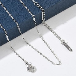 Stainless Steel Color 1.5MM 304 Stainless Steel Cable Chain Necklaces for Women, Tarnish Free, Stainless Steel Color, 15.75 inch(40cm)