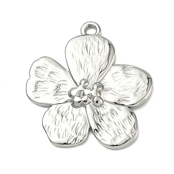 Нержавеющая Сталь Цвет 304 подвески из нержавеющей стали, цветочный шарм, цвет нержавеющей стали, 27x25x2.5 мм, отверстие : 2 мм