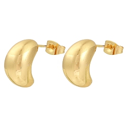 Золотой 201 серьги-гвоздики-капли из нержавеющей стали, с 304 штифта из нержавеющей стали, золотые, 15x8 мм