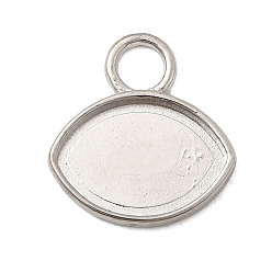Платина Сеттинги для кулона(кабошонов), сплав, очарование глаз, без свинца и без кадмия, платина, лоток : 17x12 мм, 20x19x2 мм, отверстие : 4.5 мм, Около 833 шт / 1000 г