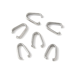 Нержавеющая Сталь Цвет 304 Быстроразъемные соединения из нержавеющей стали, овальные, цвет нержавеющей стали, 8.5x6.5x2 мм, внутренний диаметр: 4.5 мм