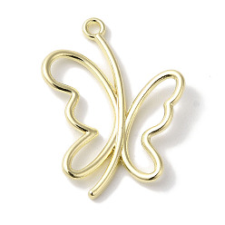 Золотой Стойки подвески обшивки сплава, без кадмия, без никеля и без свинца, бантом, золотые, 26x19x3 мм, отверстие : 1.4 мм