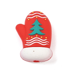 Clothes Силиконовые бусины, фокусные бусы, Новогодняя тема, красочный, одежда, 27x19.5x12.5 мм, отверстие : 3 мм