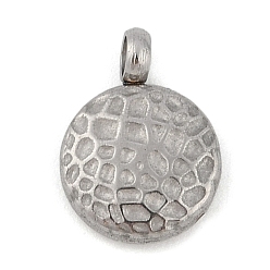 Нержавеющая Сталь Цвет Не тускнеющие 304 подвески из нержавеющей стали, , плоский круглый шарм, цвет нержавеющей стали, 11x8x2 мм, отверстие : 1.8 мм