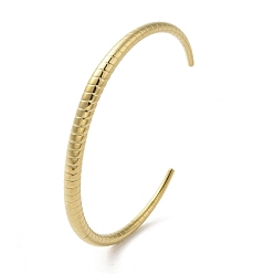 Золотой 304 открытые браслеты-манжеты из нержавеющей стали, украшения для женщин, золотые, внутренний диаметр: 2-1/2x2-1/8 дюйм (6.3x5.4 см)