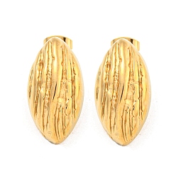 Золотой Конский глаз 304 серьги из нержавеющей стали, серьги-гвоздики для женщин, золотые, 24x13 мм